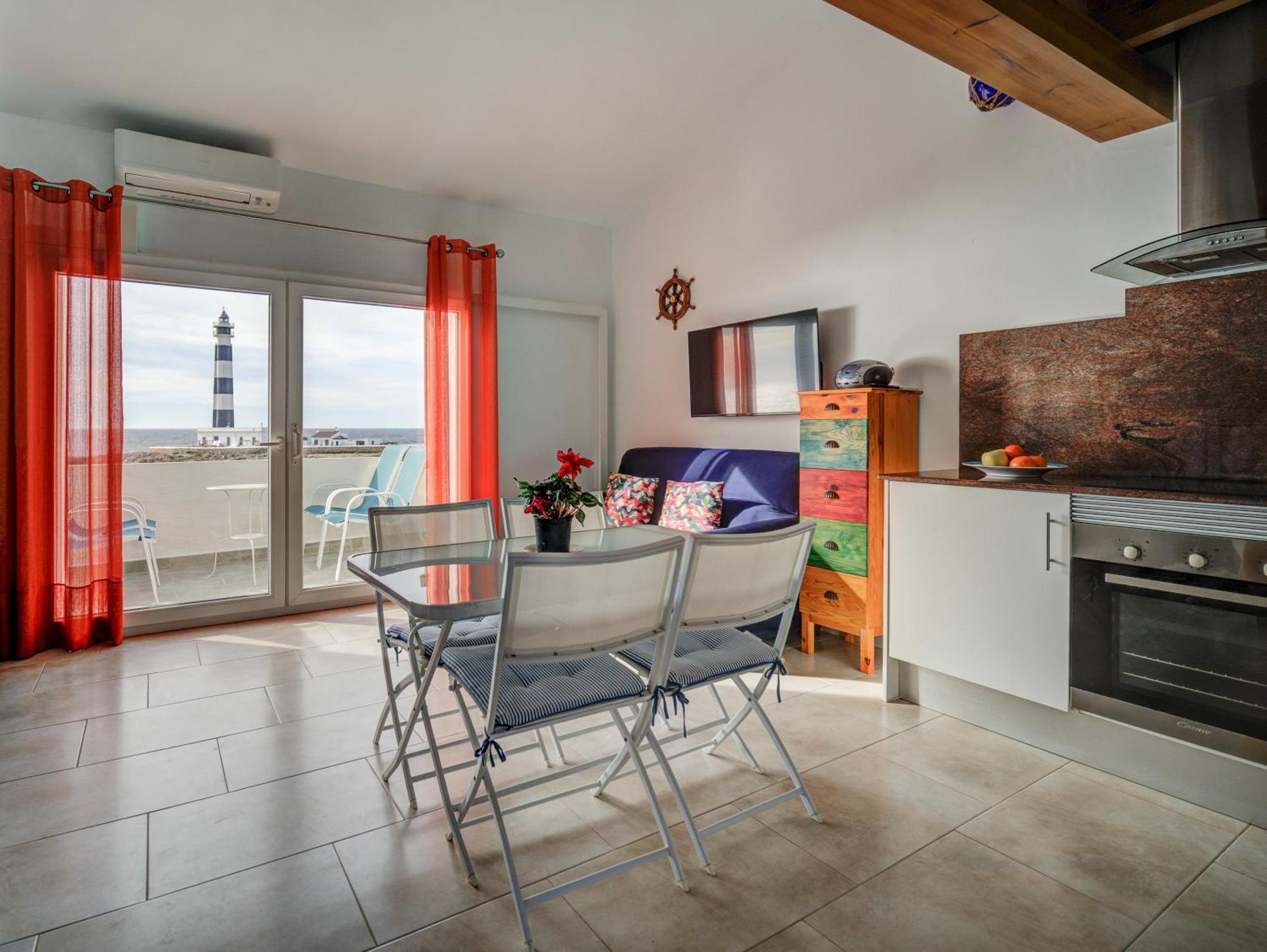 Vista Faro-Apartamento Con Balcon Que Mira Al Mar Cala'N Bosch  Exterior foto